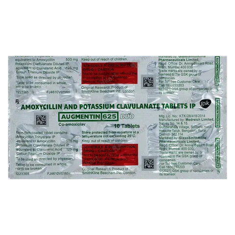 AUGMENTIN 625 DUO TAB