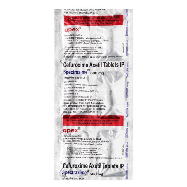 SPECTRAXIME 500 MG (CFUROXIME AXETIL 500 MG)