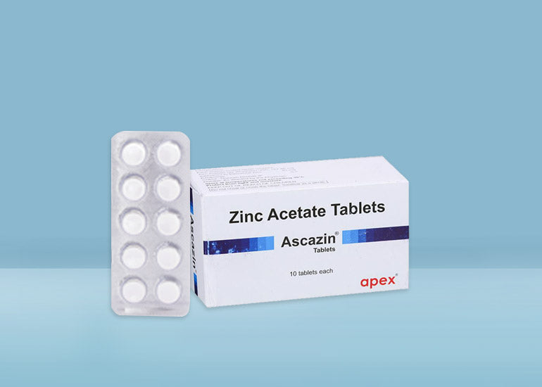 Zinc Acetate Tablet Ascazine-50mg (10 Tab)
