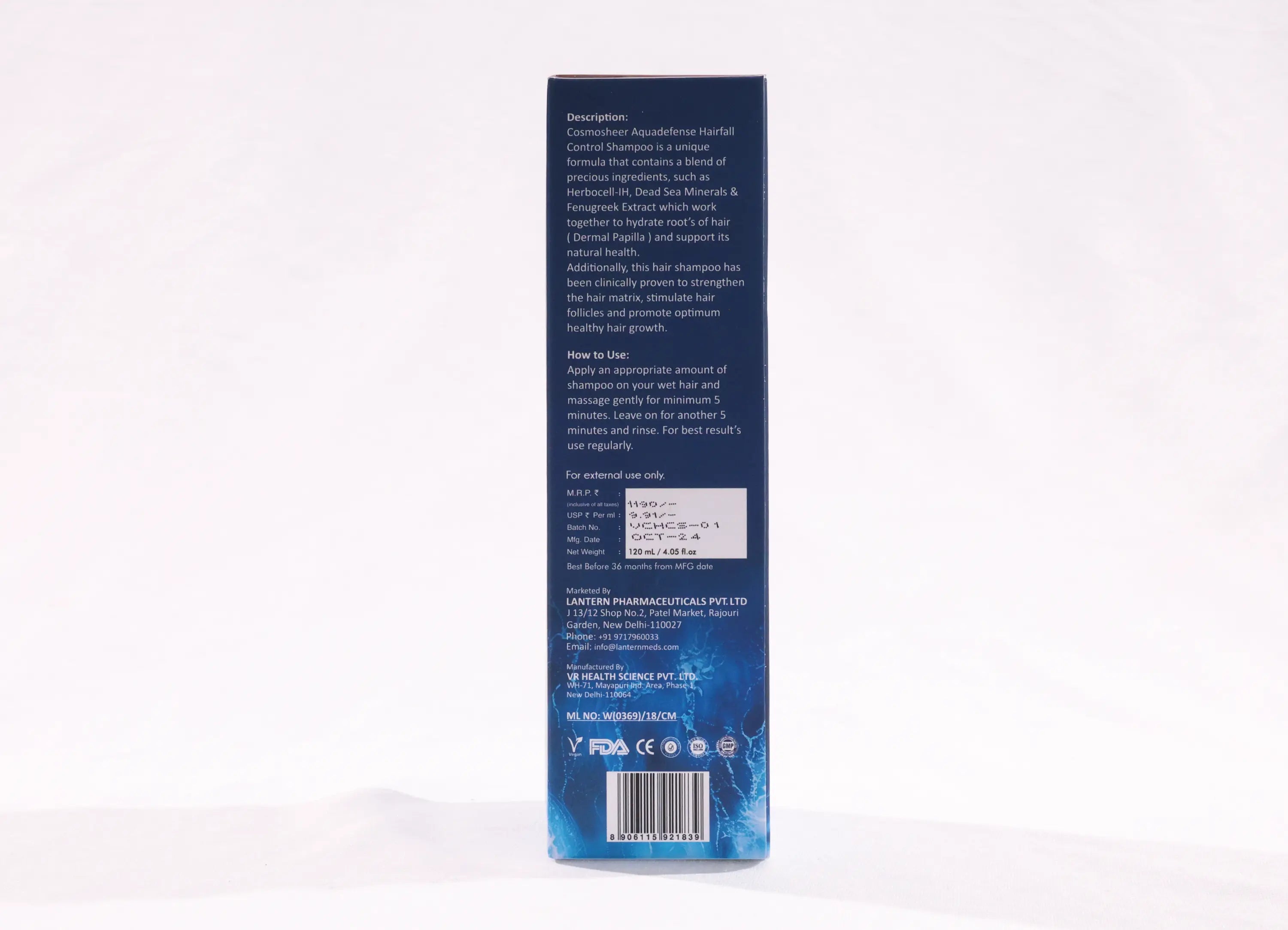 Cosmosheer Aquadefense - Hair Fall Control Shampoo