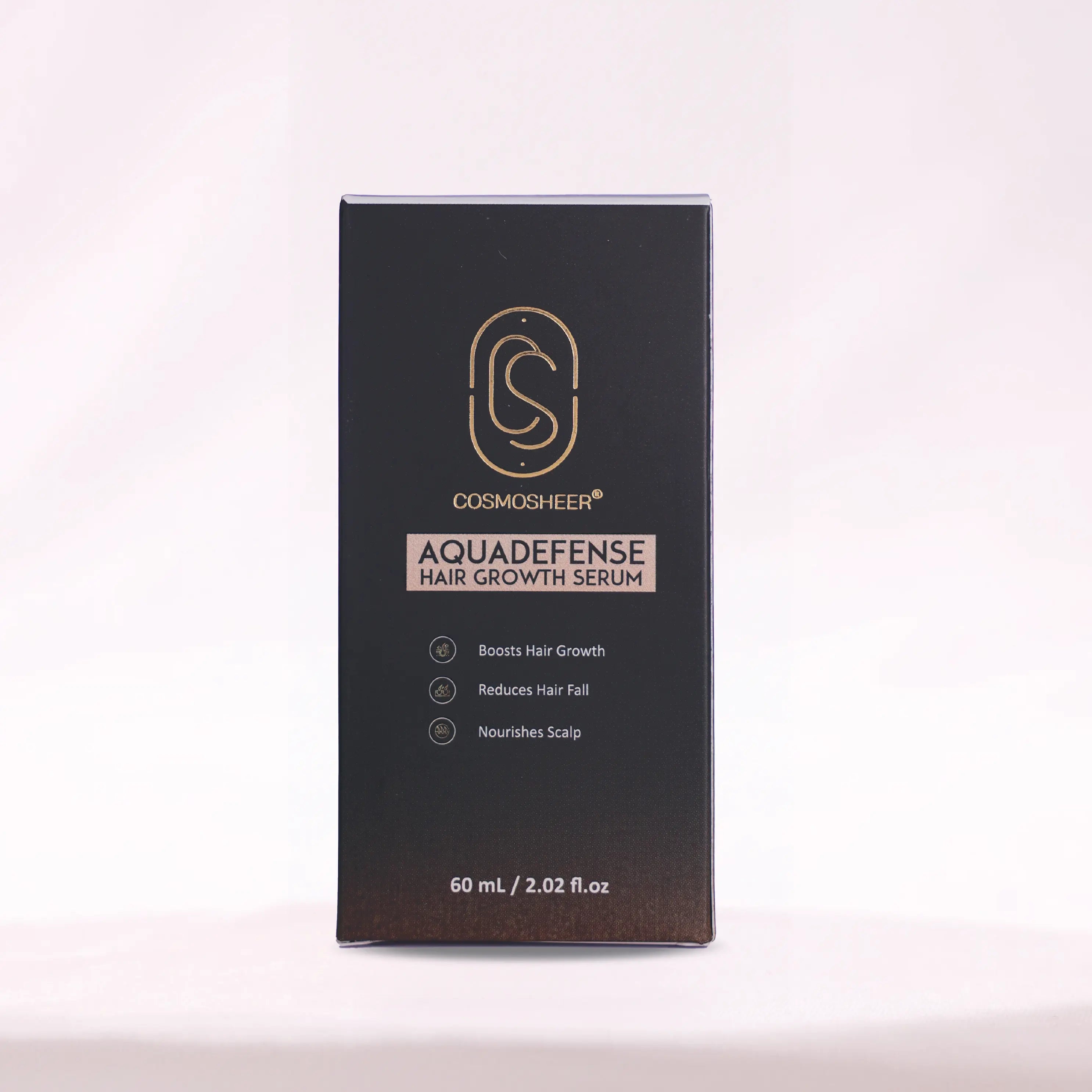 Cosmosheer Aquadefense Hair Growth Serum (Clinically Proven Formula for Thicker, Fuller Hair) | 60 ml
